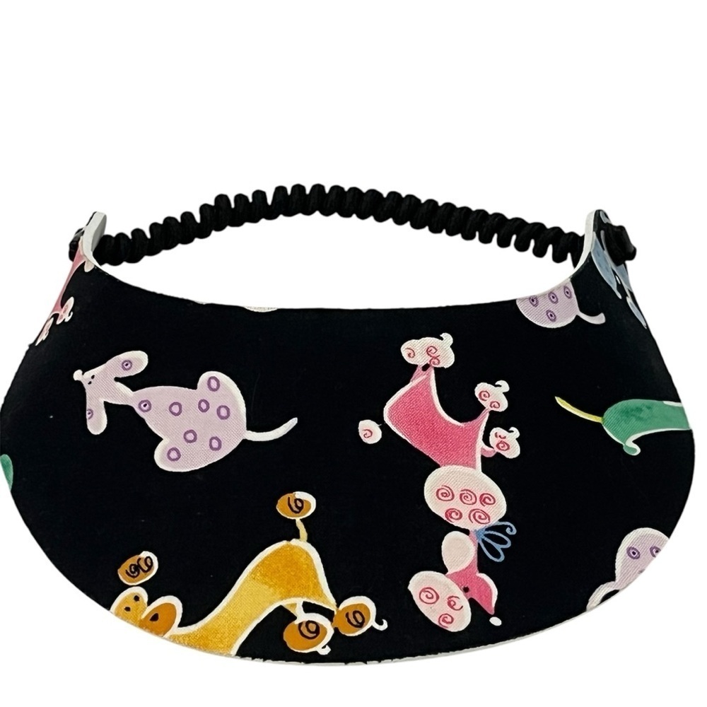 Women's Black Animal Print Visor
